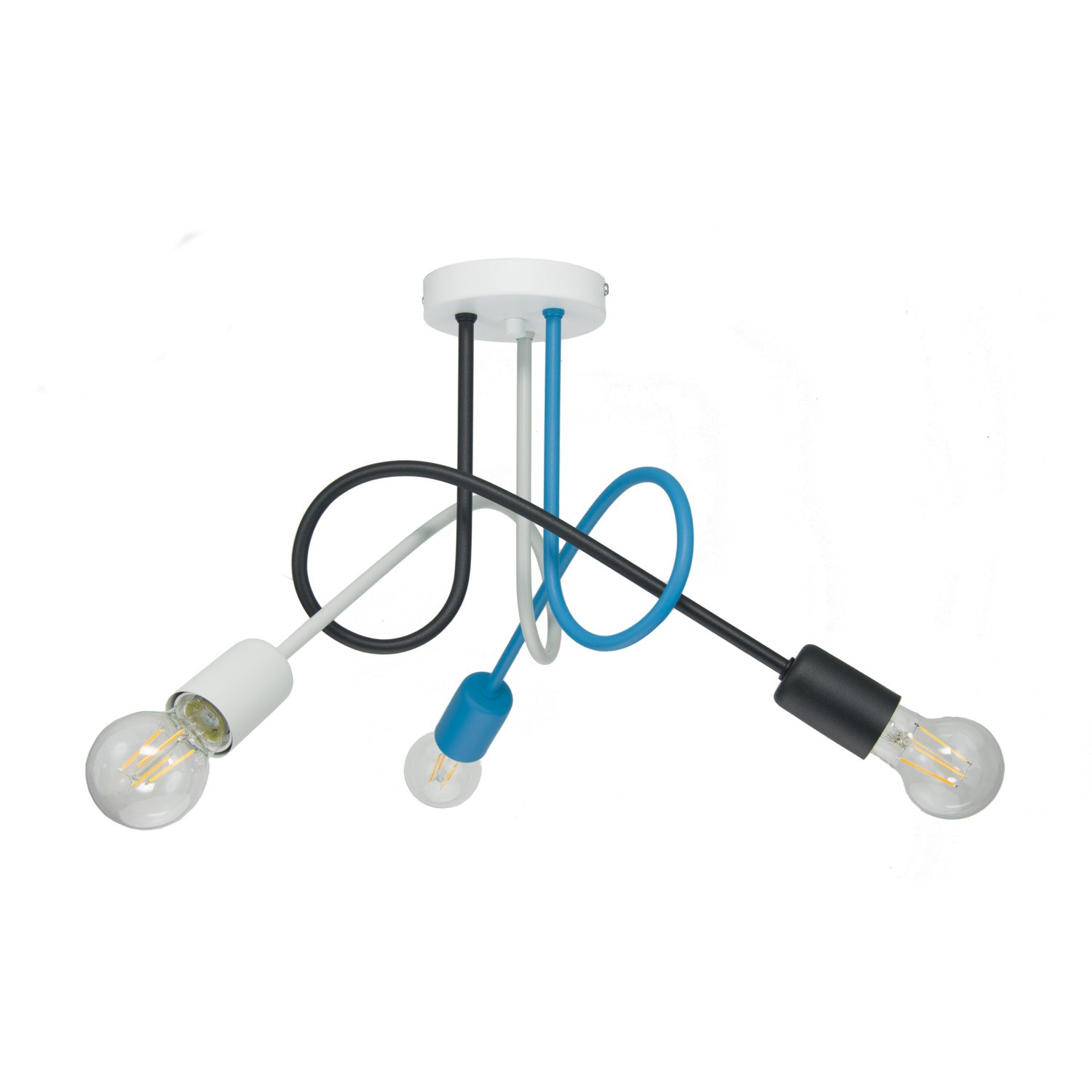 Závěsné svítidlo 1001/3M4 MONDO, 3xE27/60W, tyrkysová, černá, šedá foto2