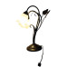 Luxurious Table Lamp "Floral Design" - Black Metal with Gold Patina foto10