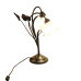 Luxurious Table Lamp "Floral Design" - Black Metal with Gold Patina foto10