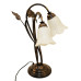 Luxurious Table Lamp "Floral Design" - Black Metal with Gold Patina foto10