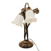 Luxurious Table Lamp "Floral Design" - Black Metal with Gold Patina foto10