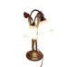 Luxurious Table Lamp "Floral Design" - Black Metal with Gold Patina foto10