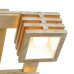 Dřevěný moderní  lustr v bílo zlatém provedení  přisazený ke stropu 11504 "HOUSTON" foto7