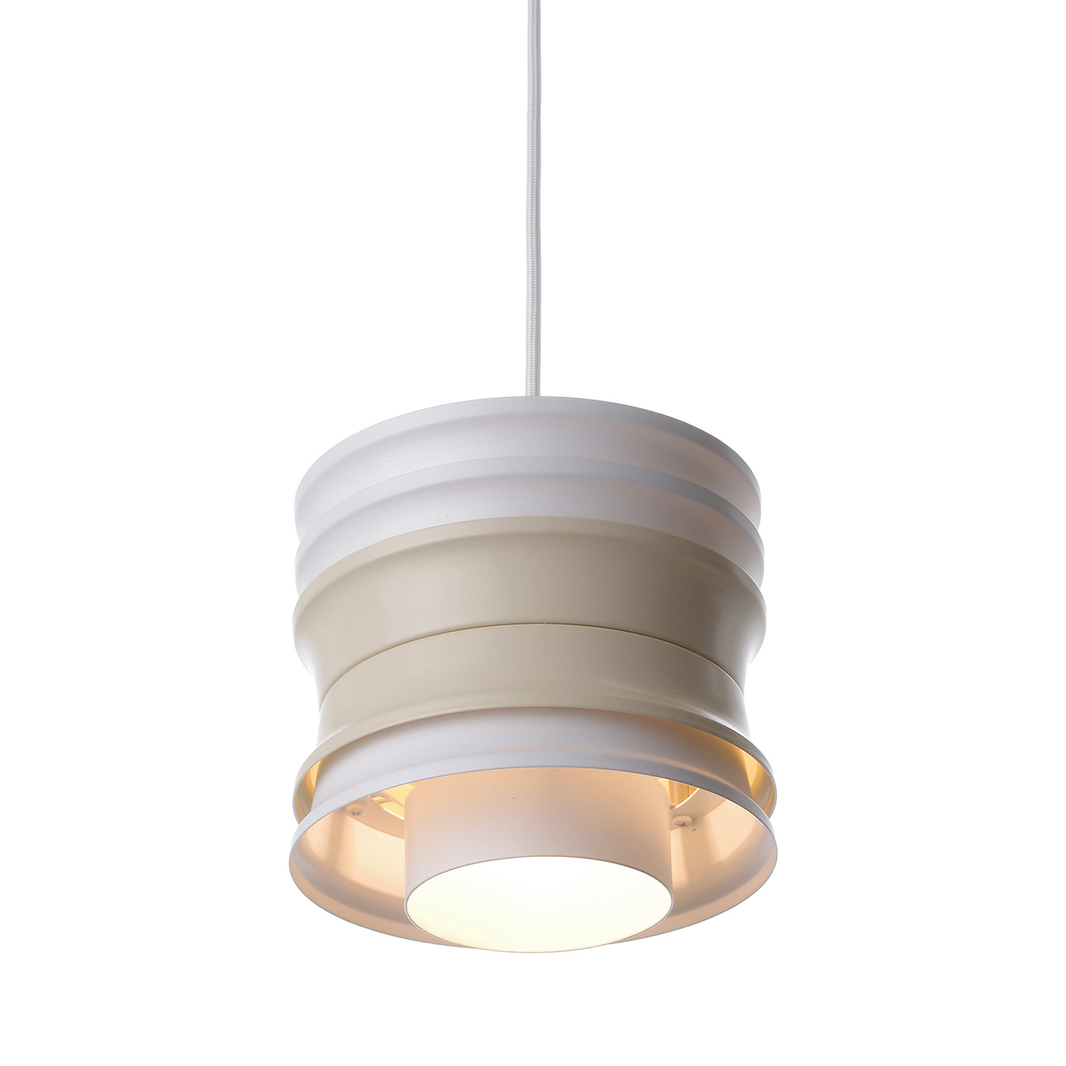 Závěsné bilé svítidlo na lanku s bežovzmi prvky 12803 "UNIQ" foto3