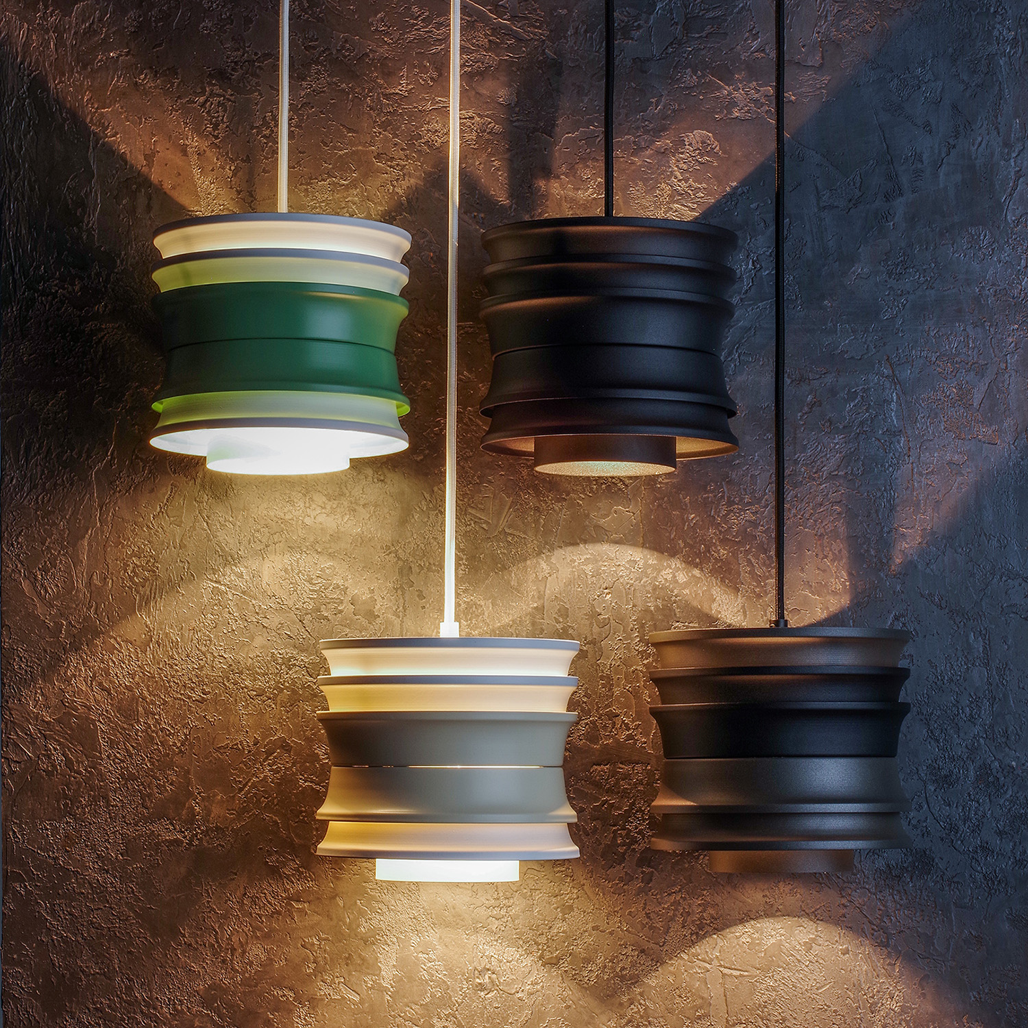 Závěsné bilé svítidlo na lanku s bežovzmi prvky 12803 "UNIQ" foto9