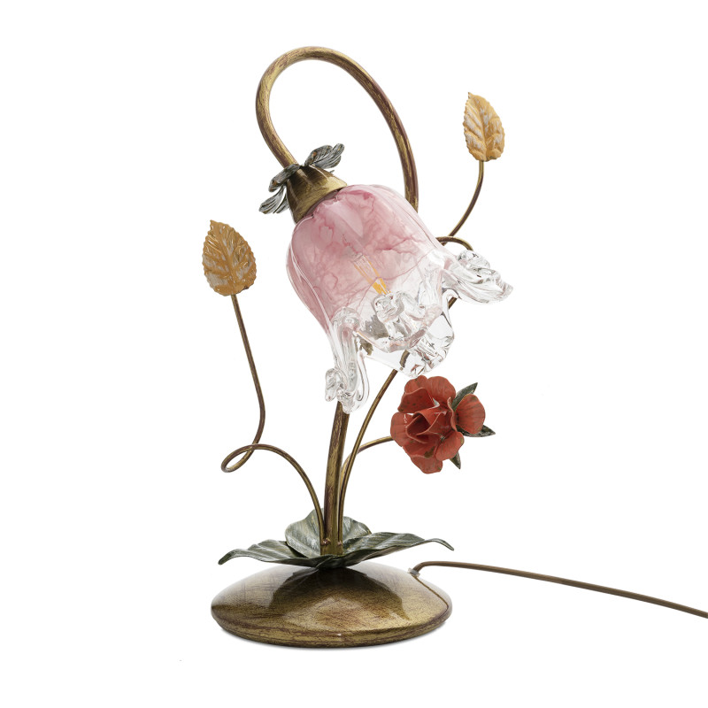 Stolní lampa s kovovými květinami 15200 "KATERINA"