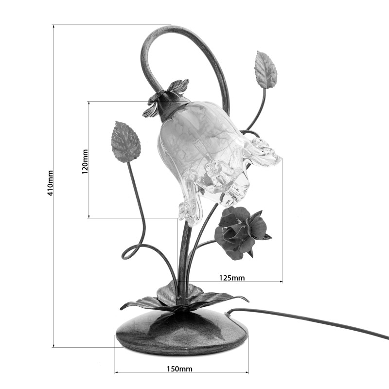 Stolní lampa s kovovými květinami 15200 "KATERINA" foto4
