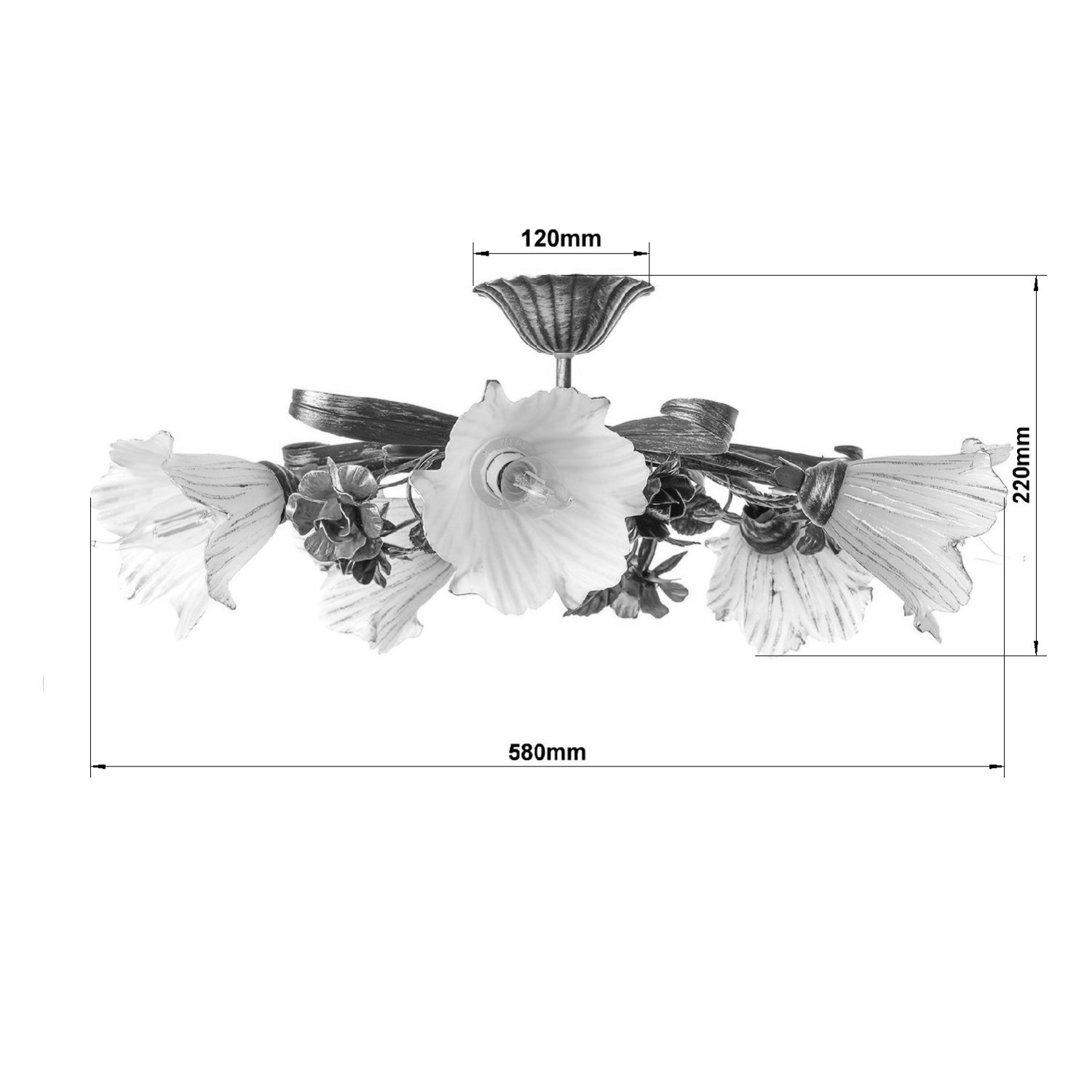 Ceiling luminaire 15655 "ROSE FLOWER" foto8