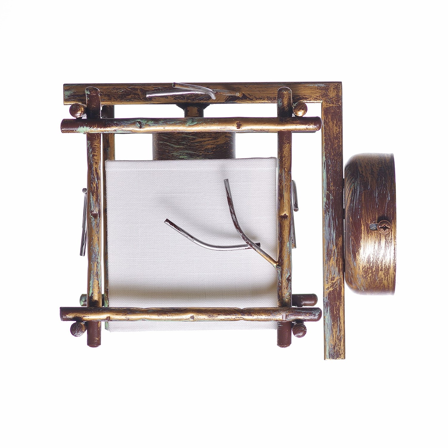 Nástěnné světlo v originálním designu v kombinaci s jemnou barvou a ruční patinou 16711 "SAVANNA CUBO" foto2