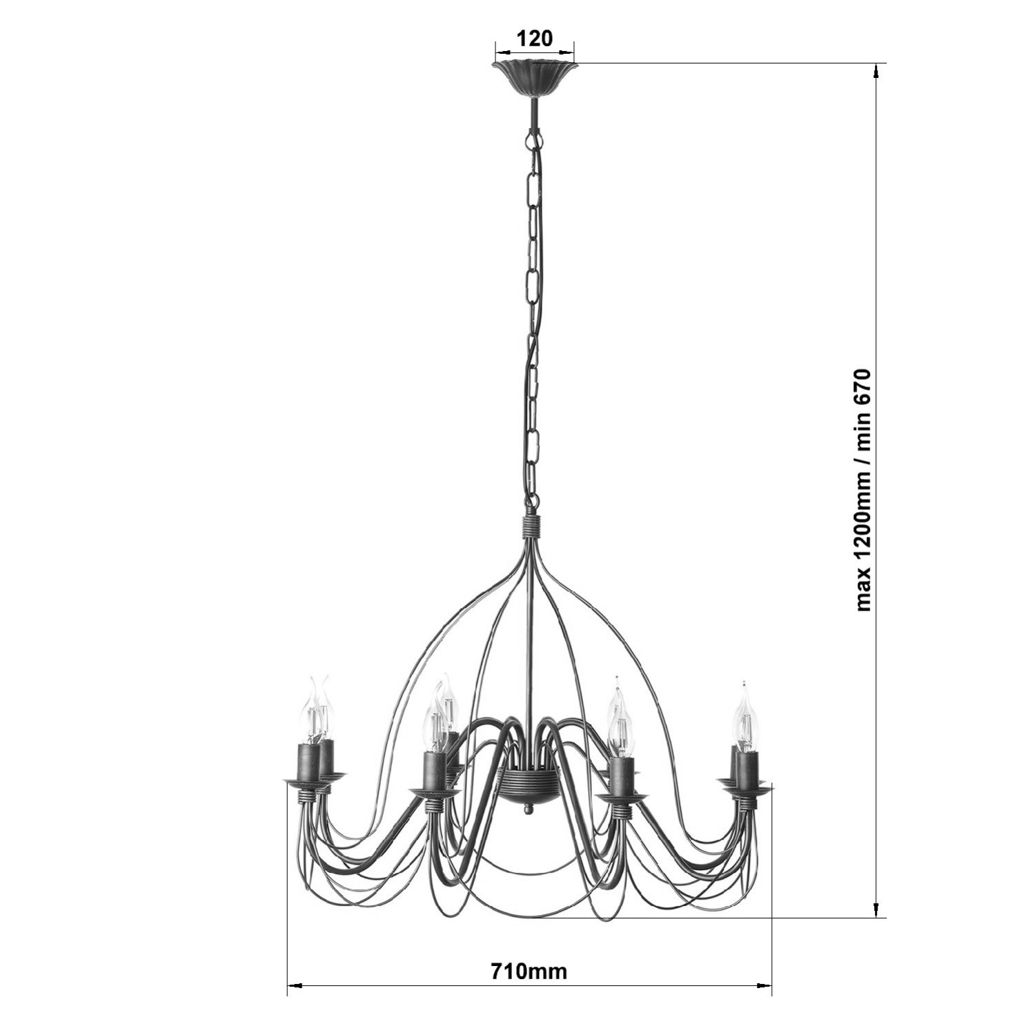 Závěsný lustr na řetězu 18388 "ALISON" foto7