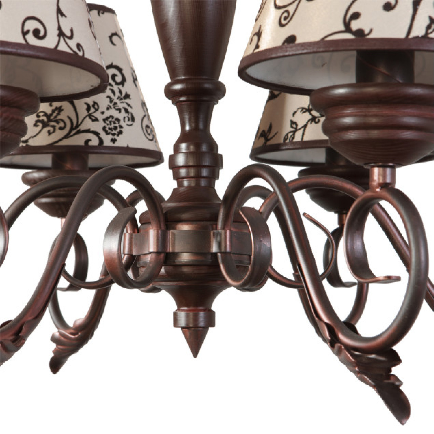 Závěsný lustr na řetězu z kovu a dřevěných prvky  30403 "Munich" foto2