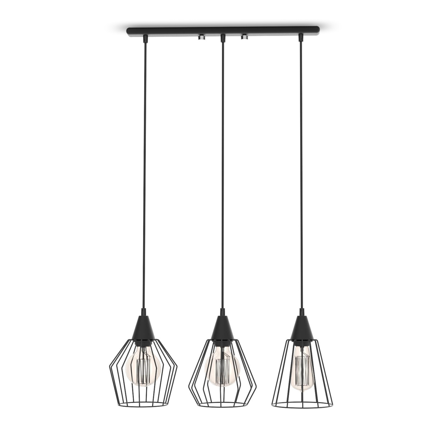 Závěsné svítidlo na lankách s drátěnými stínítkami   40533 "MATRIX"