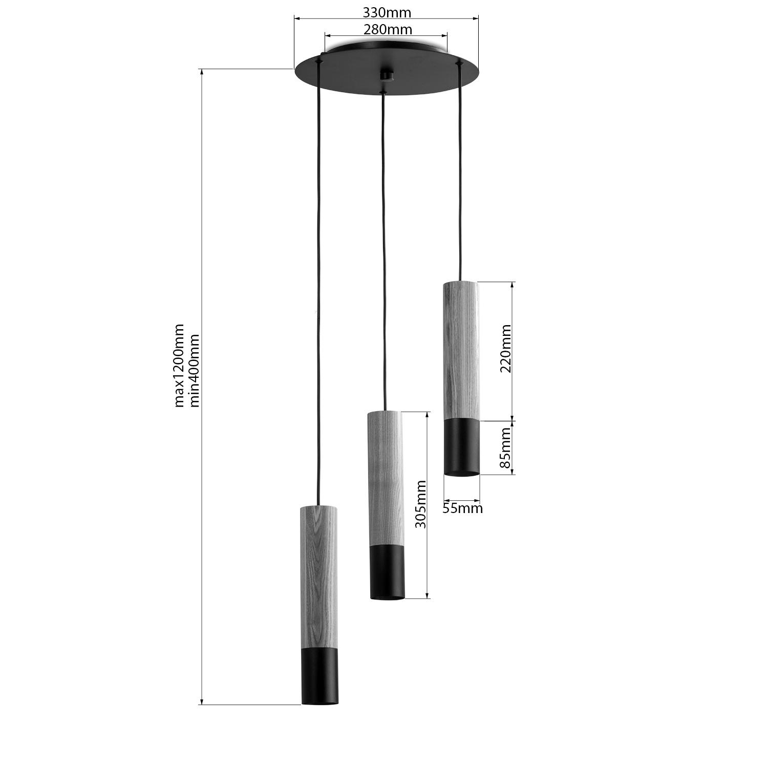 Pendant light 40899 "GLAZE WOOD" foto4