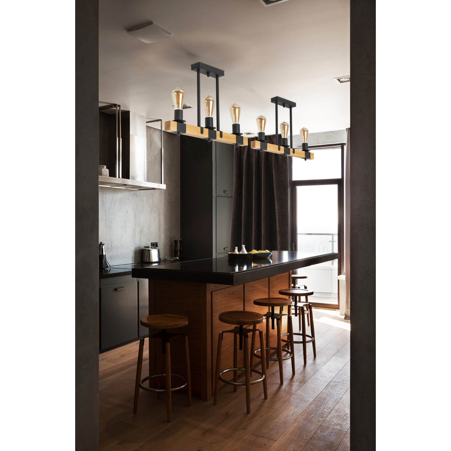 Lustr přisazený ke stropu na tyči  50708 "DEKO" foto3