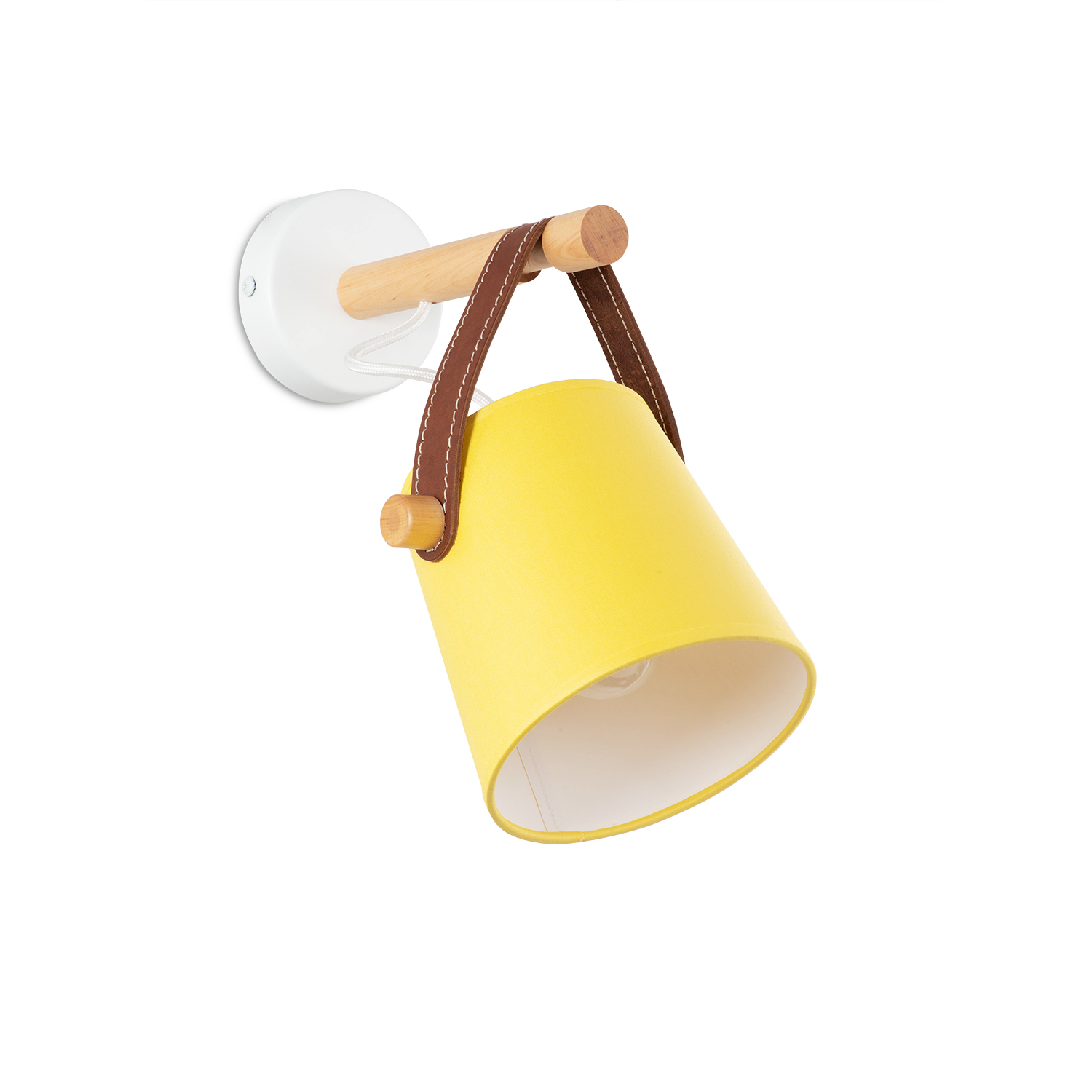 Nástěnné svítidlo se stínítkem z textilu v žlutém provedení 60201 "RIONI"