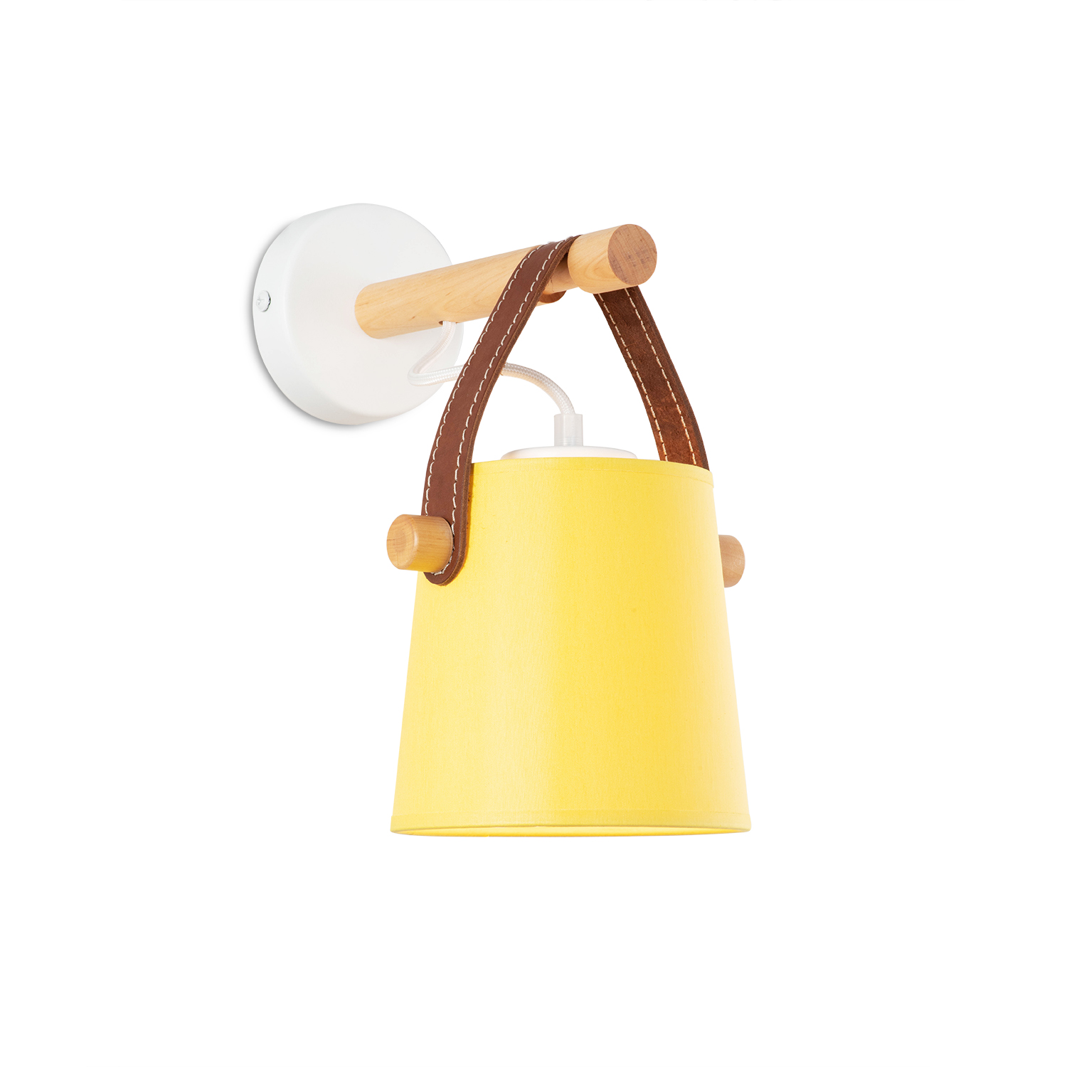 Nástěnné svítidlo se stínítkem z textilu v žlutém provedení 60201 "RIONI" foto3