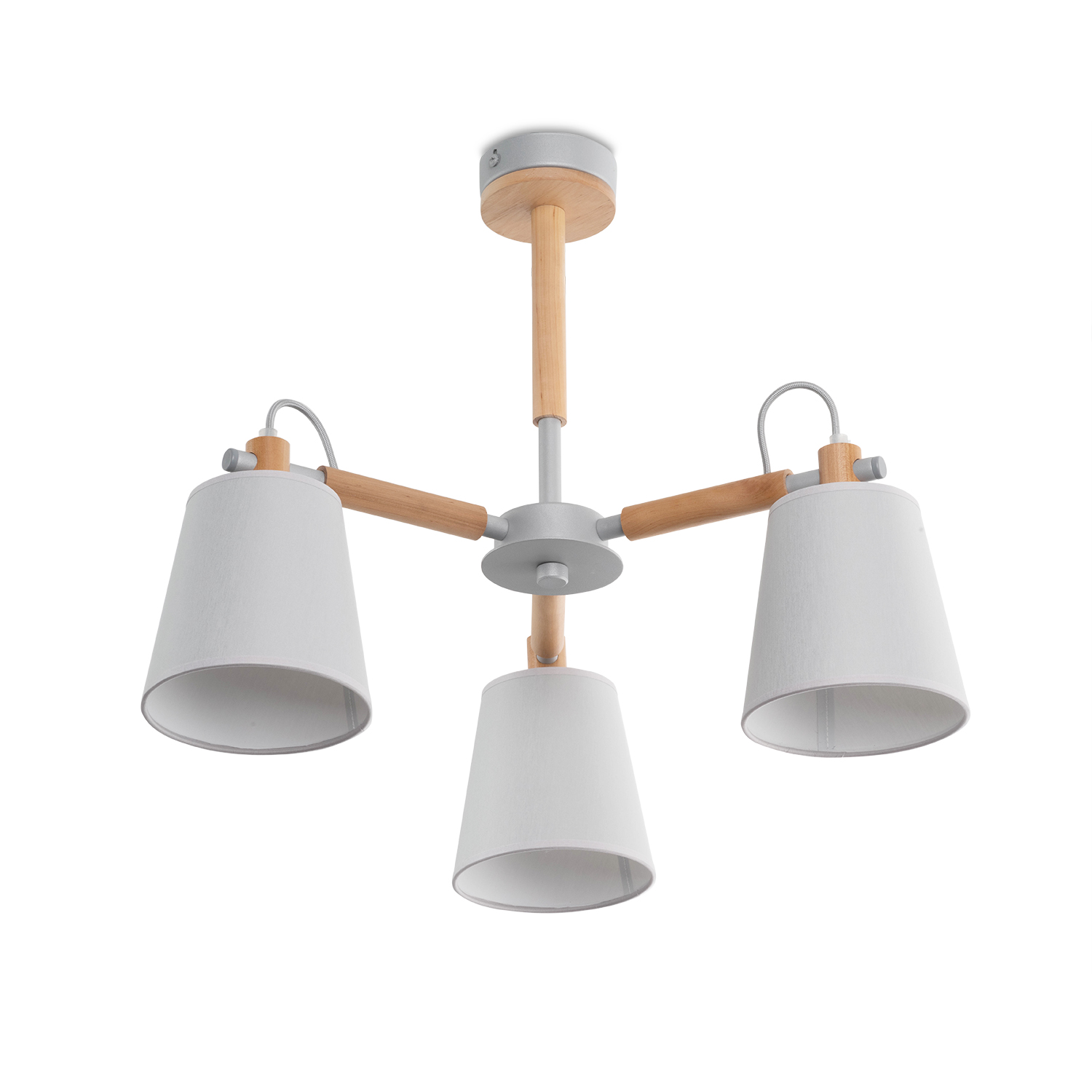 Skandinávský Lustr s Třemi Rameny: Přírodní Elegance na Tyčii  "SYMPHONY" 60433