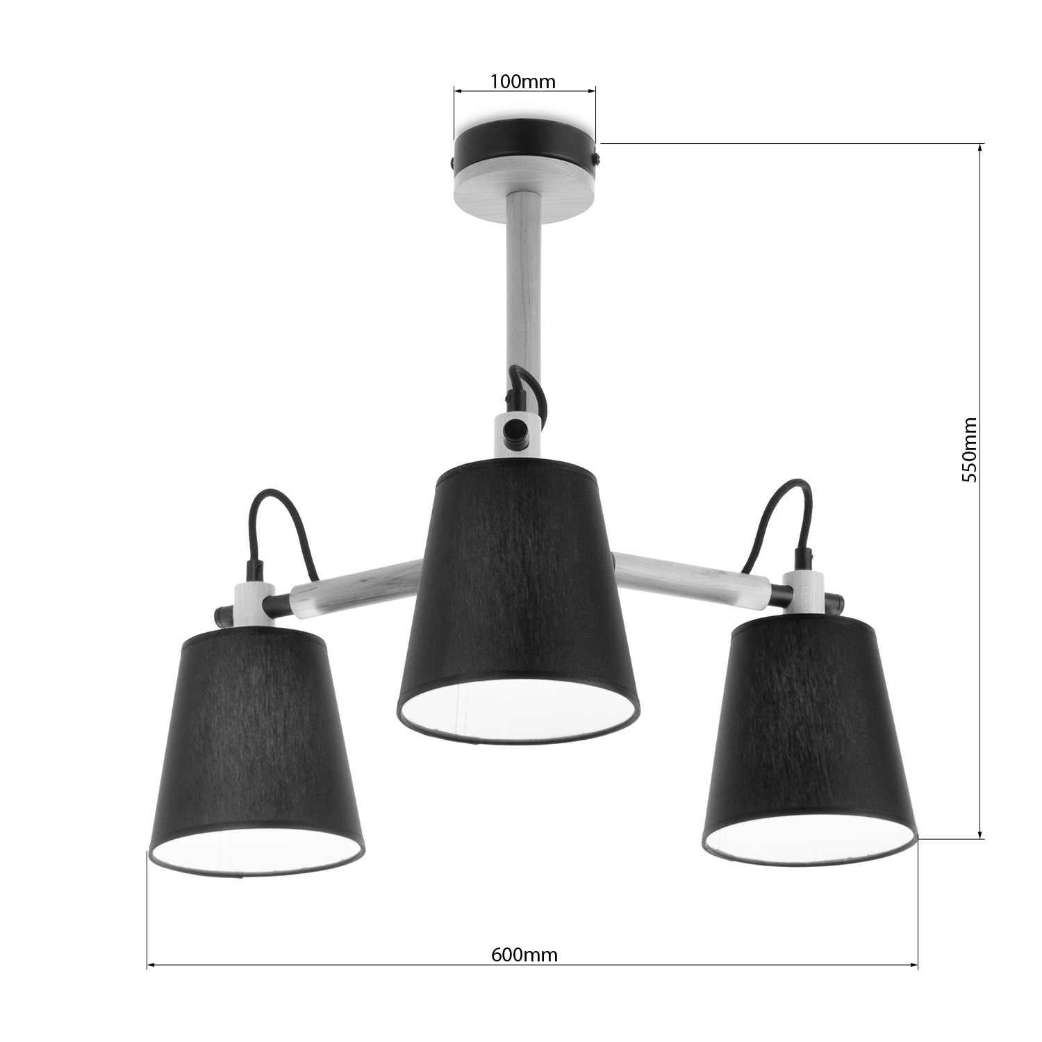 Skandinávský Lustr s Třemi Rameny na Tyči 60433 "SYMPHONY" foto4