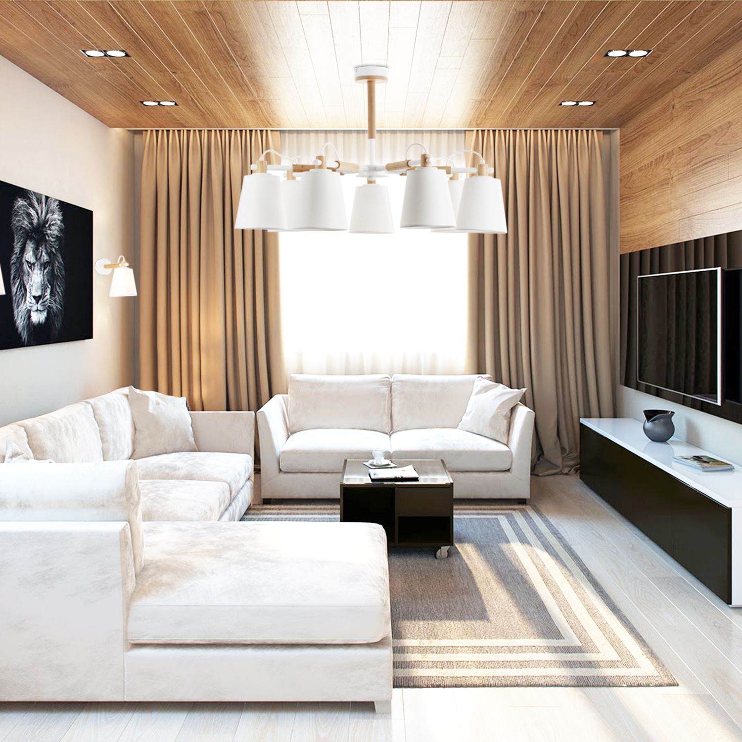 Skandinávský Lustr s Třemi Rameny na Tyči 60433 "SYMPHONY" foto5