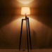 Stojací lampa v barvě ořechu s bežovým stínidlem  9660 "Trion" foto7