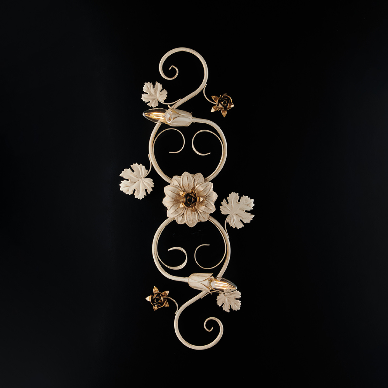 Pendant light BL169-PL2-AV Iris, 2 X 40 Watt Max, avorio, golden