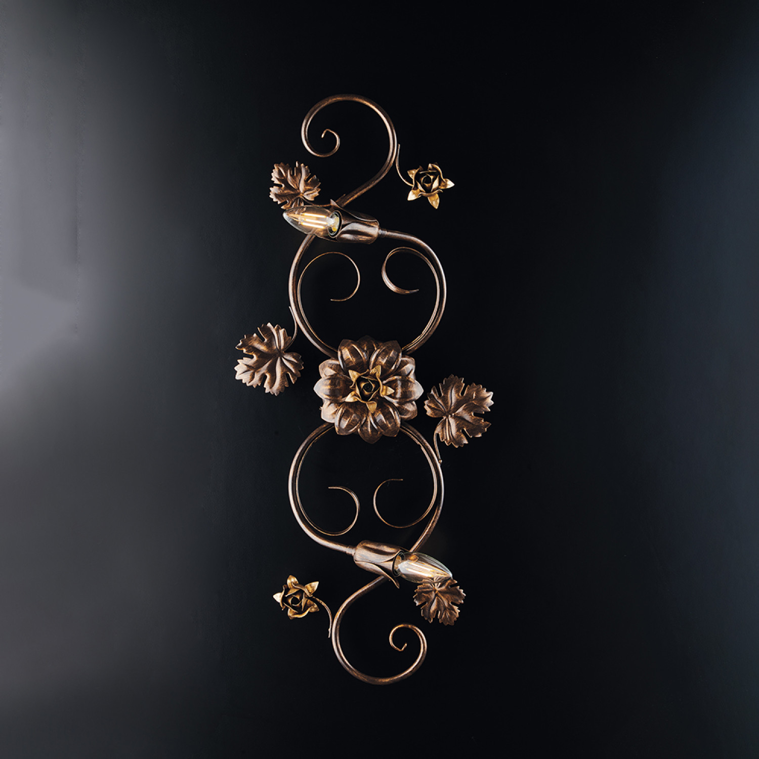 Pendant light BL169-PL2-BR Iris, 2 X 40 Watt Max, brown, golden