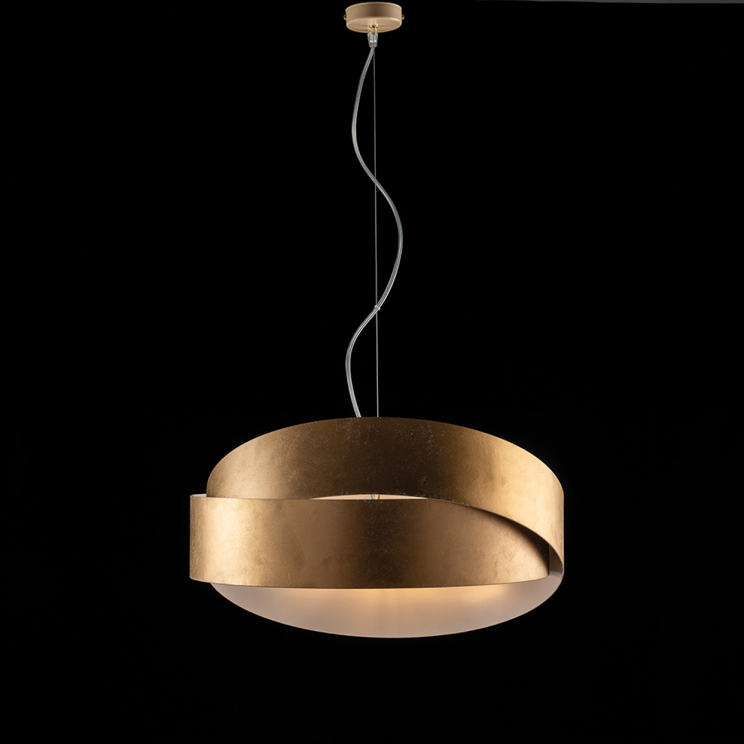 Moderní závěsná lampa BL207-2-OR Astro, 2 X 60 Watt Max, bílá, zlatá