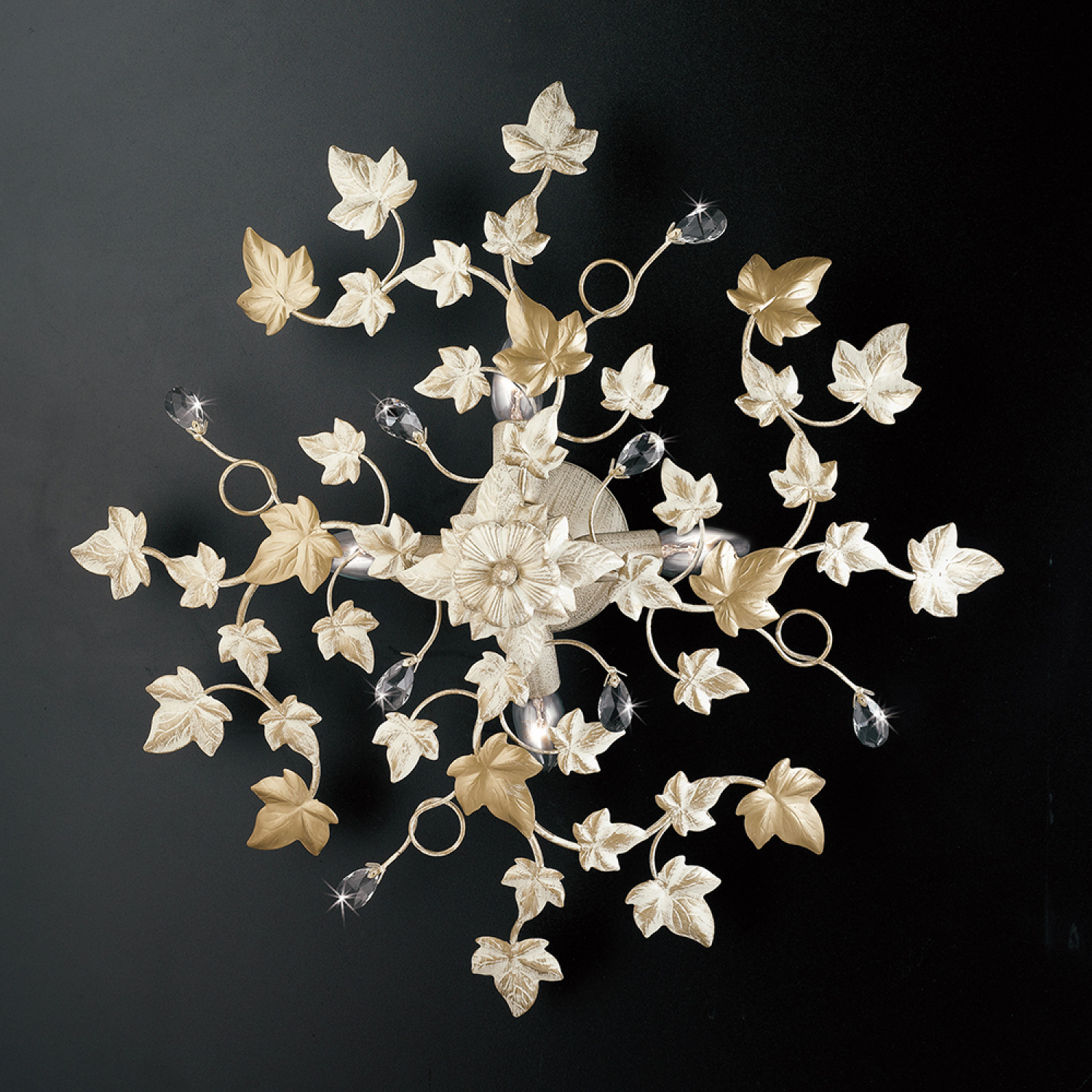 Stropní lustr BL50-PL4-AV Edera, 4 X 40 Watt Max, slonová kost, zlatá