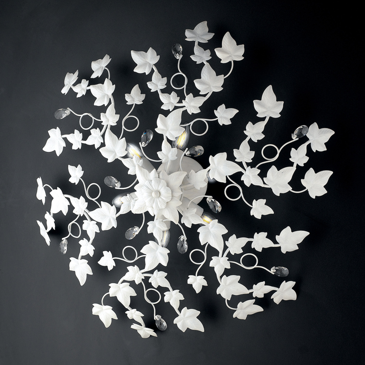 Přisazené ke stropu kovové bílé svítidlo BL50-PL6-BCO Edera, 6 X 40 Watt Max, ošuntělá bílá