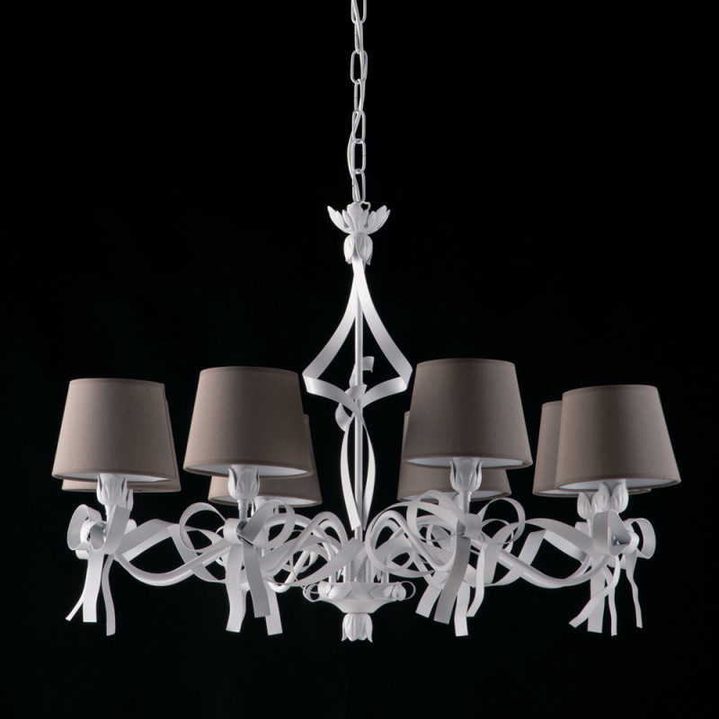 Chandelier suspended BL184-8-BCO Lucy, 8 X 40 Watt Max, shabby white