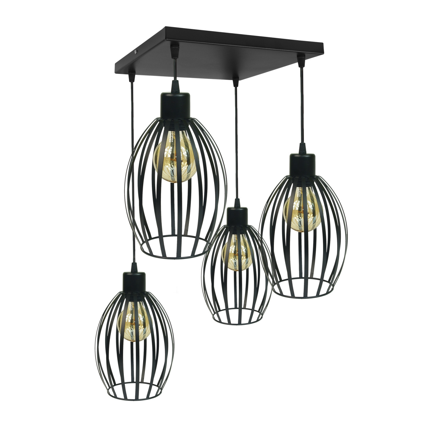 Pendant lamp 7001/PK4LCZ FIORDA, 4xE27/60W, black