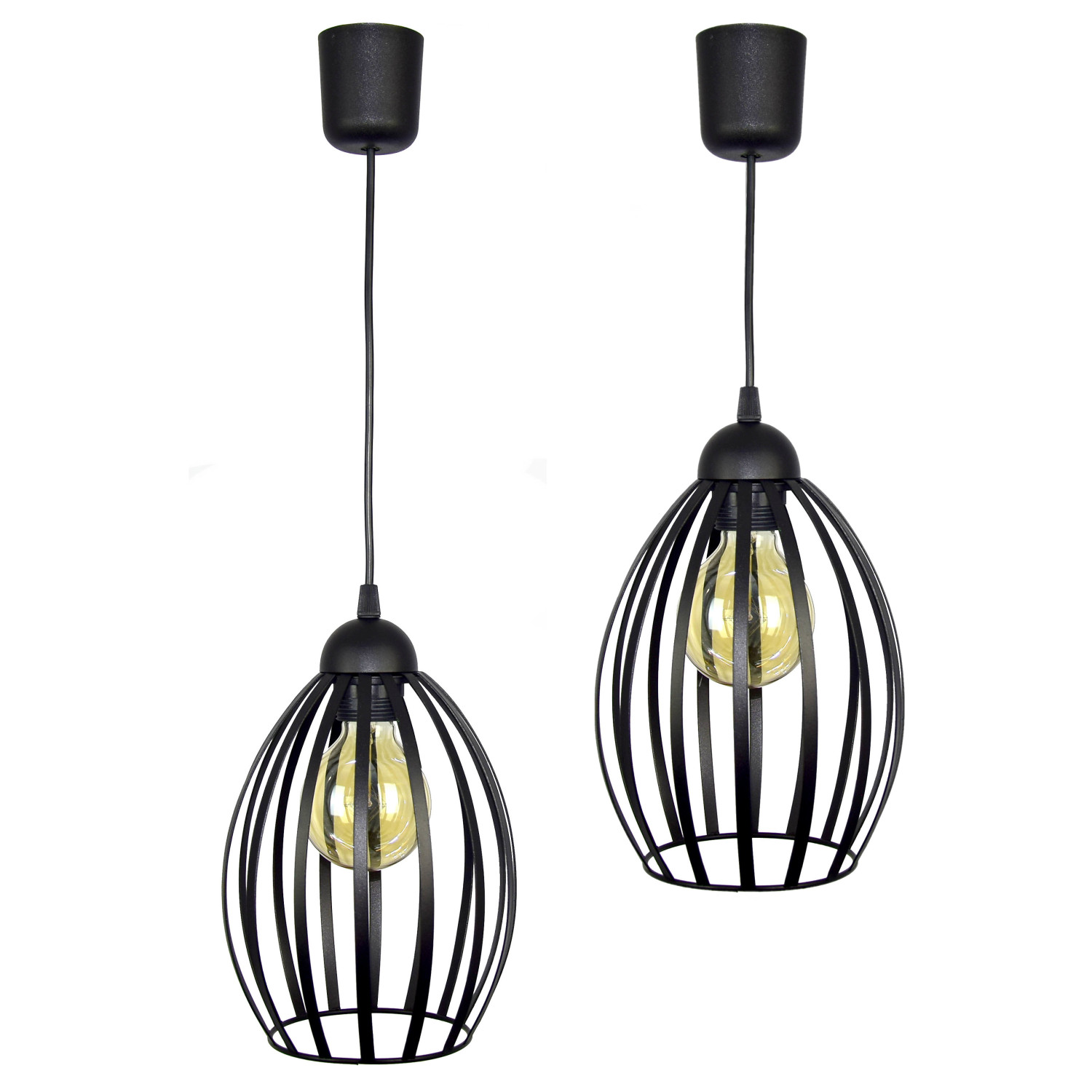 Závěsné svítidlo 7001/1O FIORDA, 1xE27/60W, černá struktura foto2