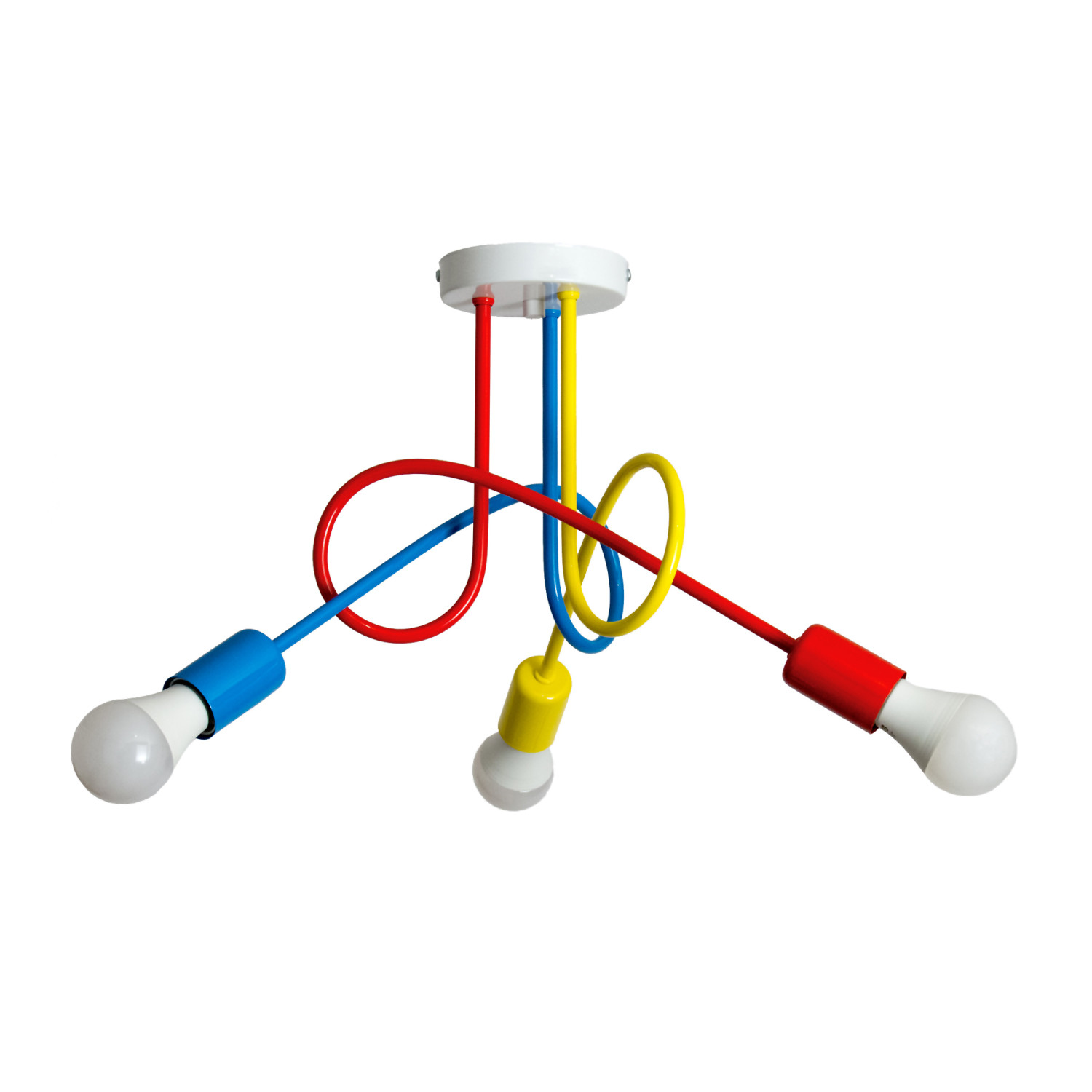 Pendant lamp 1001/3M1 MONDO, 3xE27/60W, blue, yellow, red