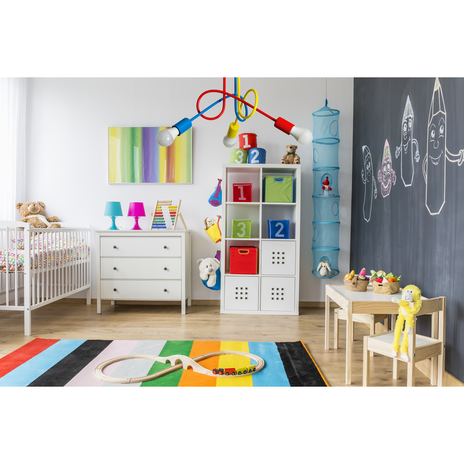 Pendant lamp 1001/3M1 MONDO, 3xE27/60W, blue, yellow, red foto2