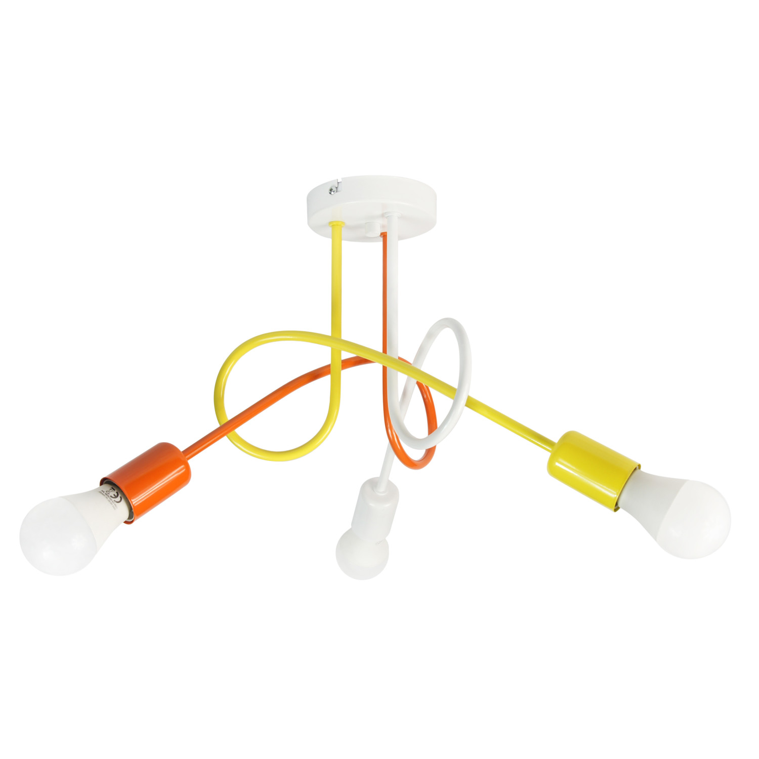 Pendant lamp 1001/3M2 MONDO, 3xE27/60W, white, yellow, orange