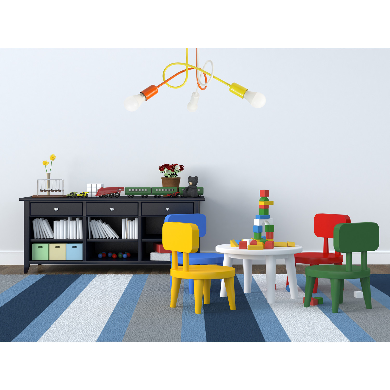 Pendant lamp 1001/3M2 MONDO, 3xE27/60W, white, yellow, orange foto4