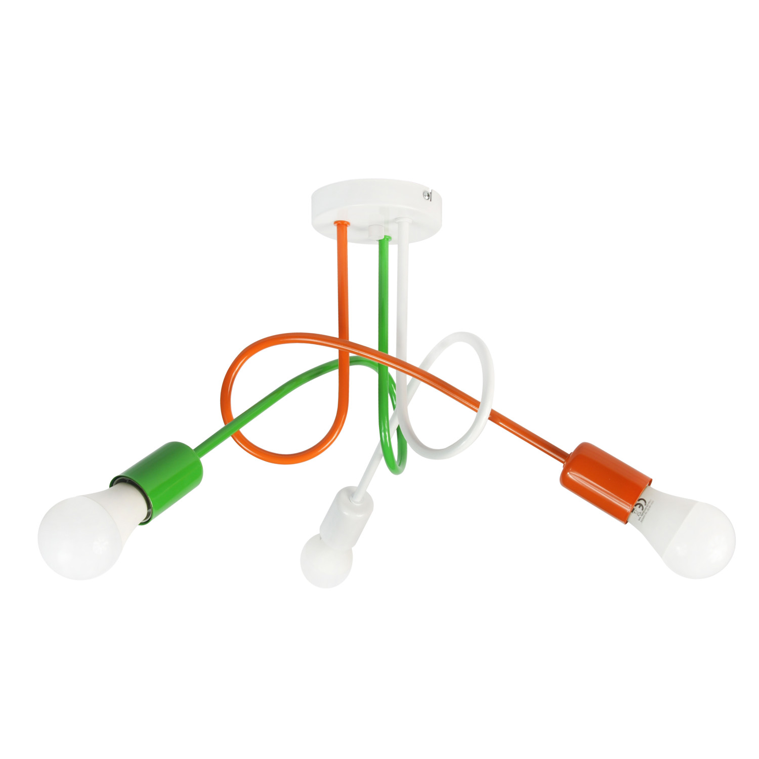 Pendant lamp 1001/3M3 MONDO, 3xE27/60W, white, orange, green