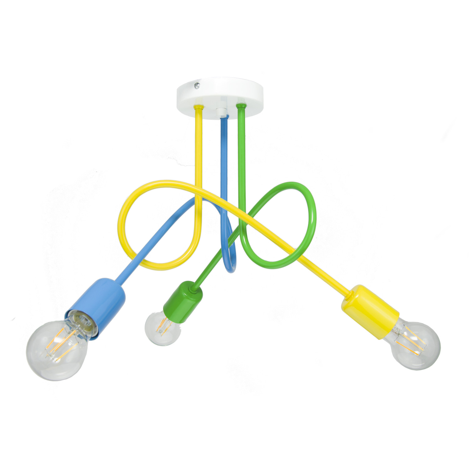 Pendant lamp 1001/3M5 MONDO, 3xE27/60W, blue, green, yellow