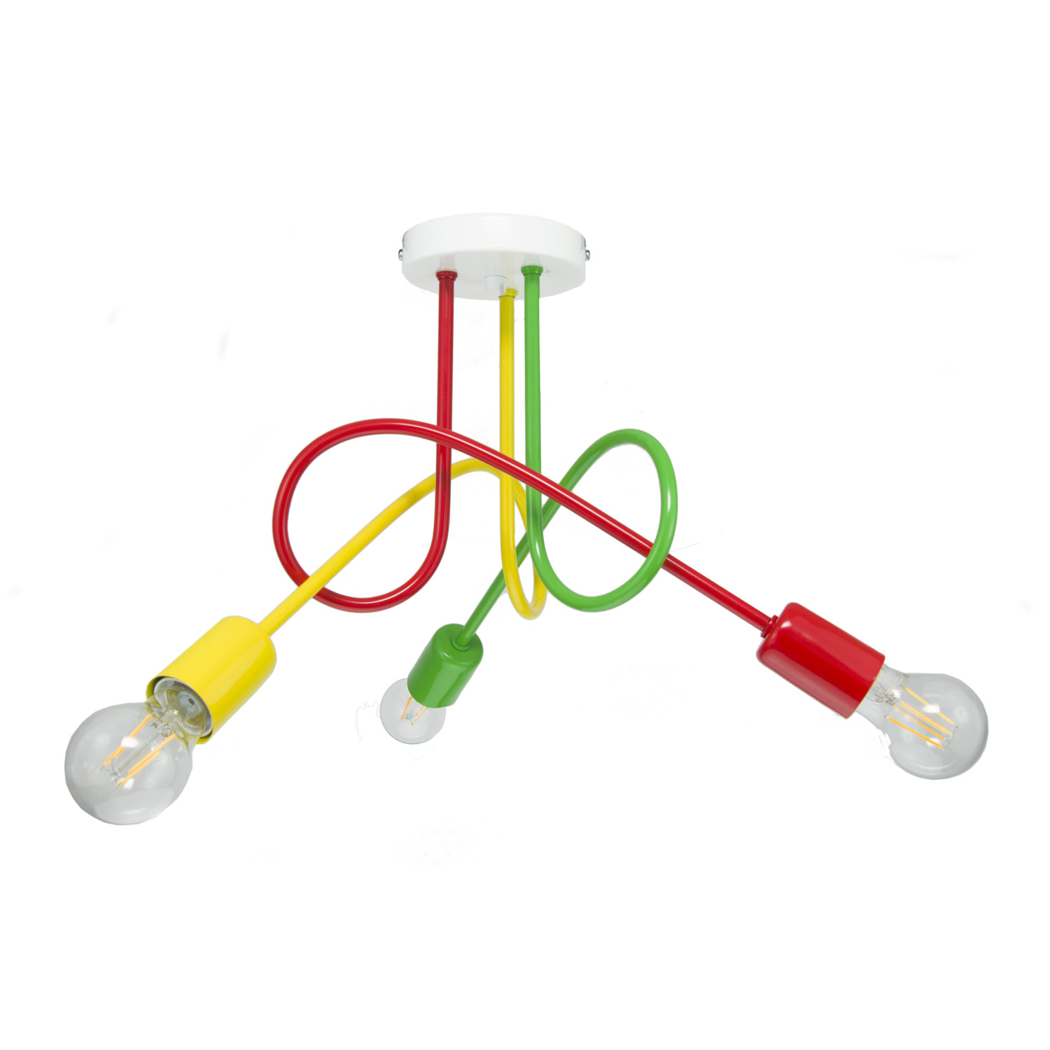 Závěsné svítidlo 1001/3M6 MONDO, 3xE27/60W, zelená, červená, žlutá