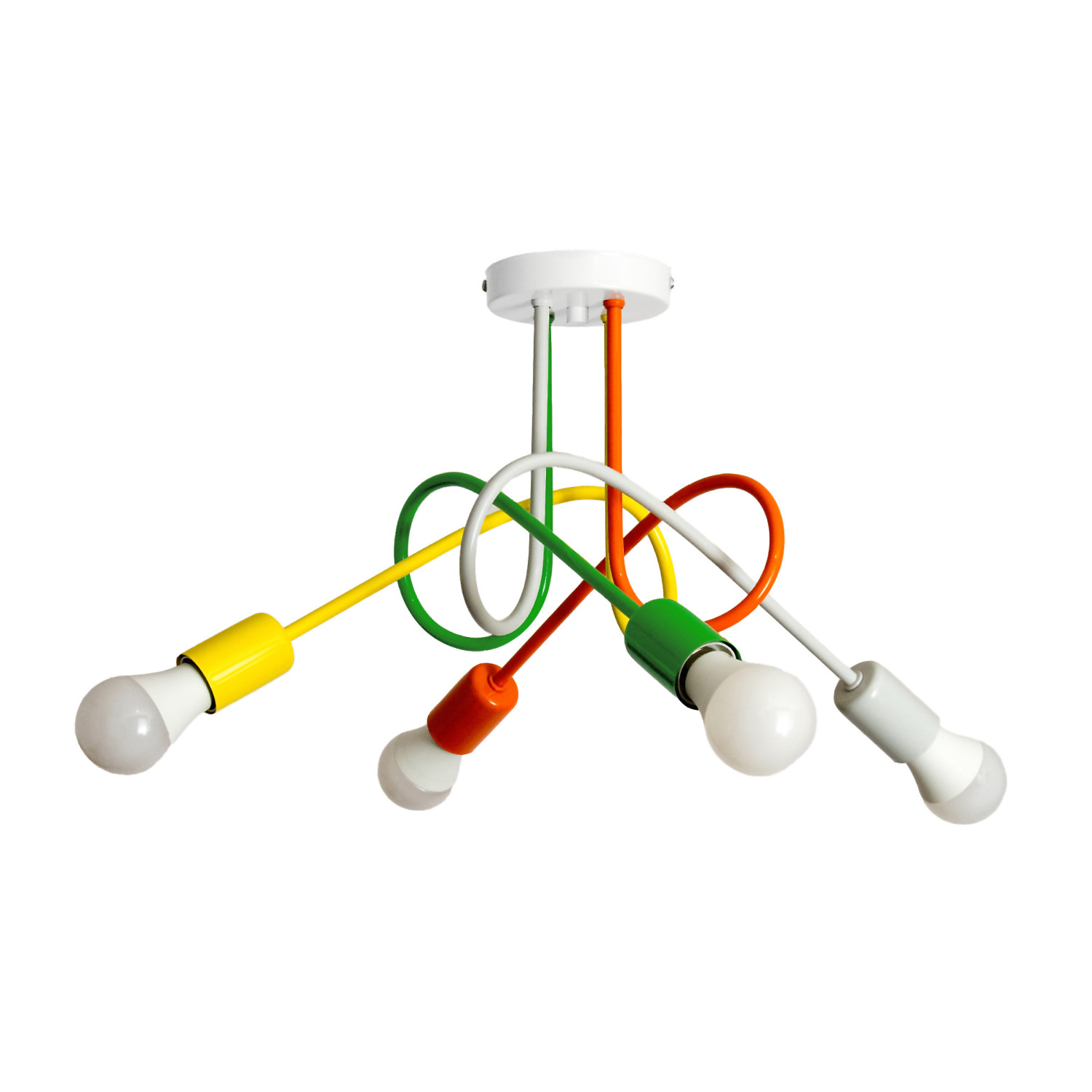 Pendant lamp 1001/4M2 MONDO, 4xE27/60W, green, yellow, orange, white