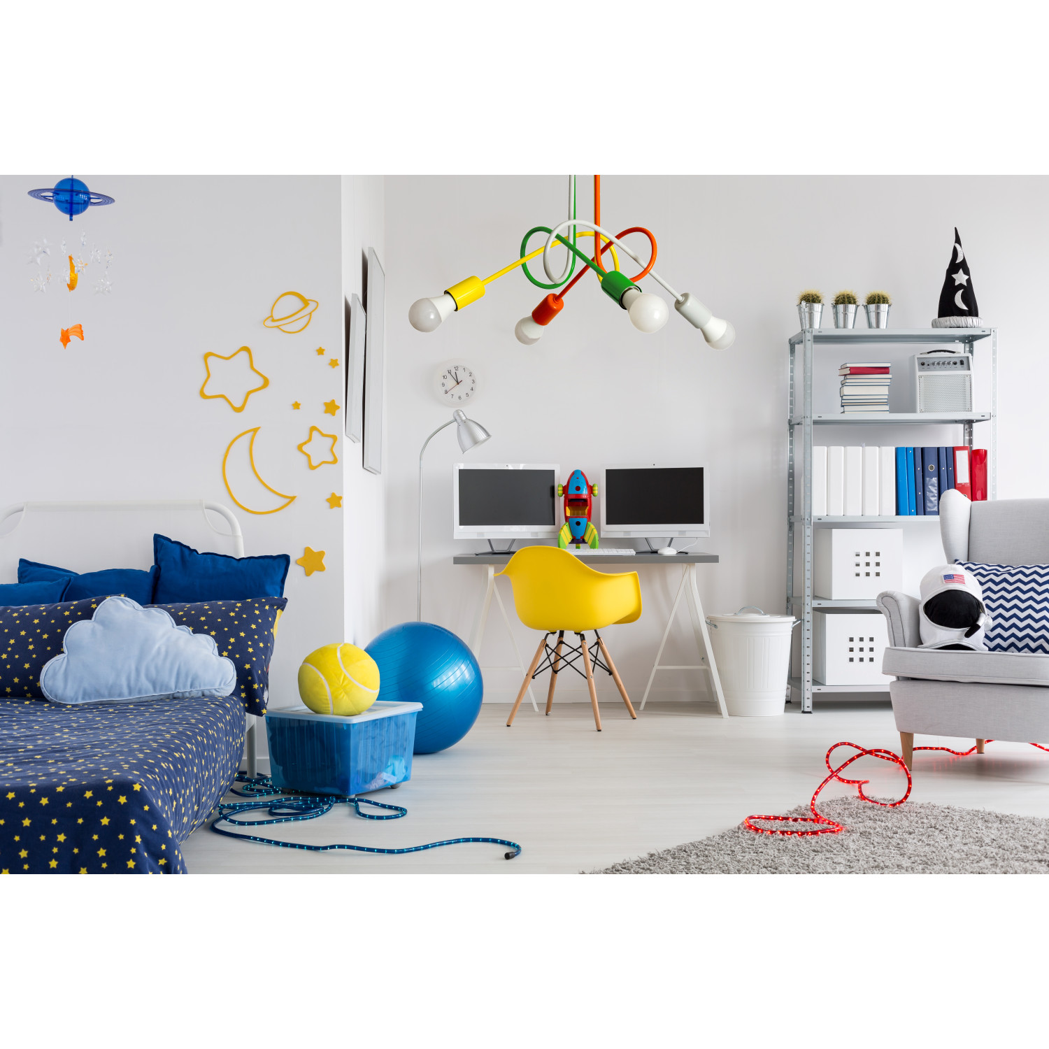 Pendant lamp 1001/4M2 MONDO, 4xE27/60W, green, yellow, orange, white foto2