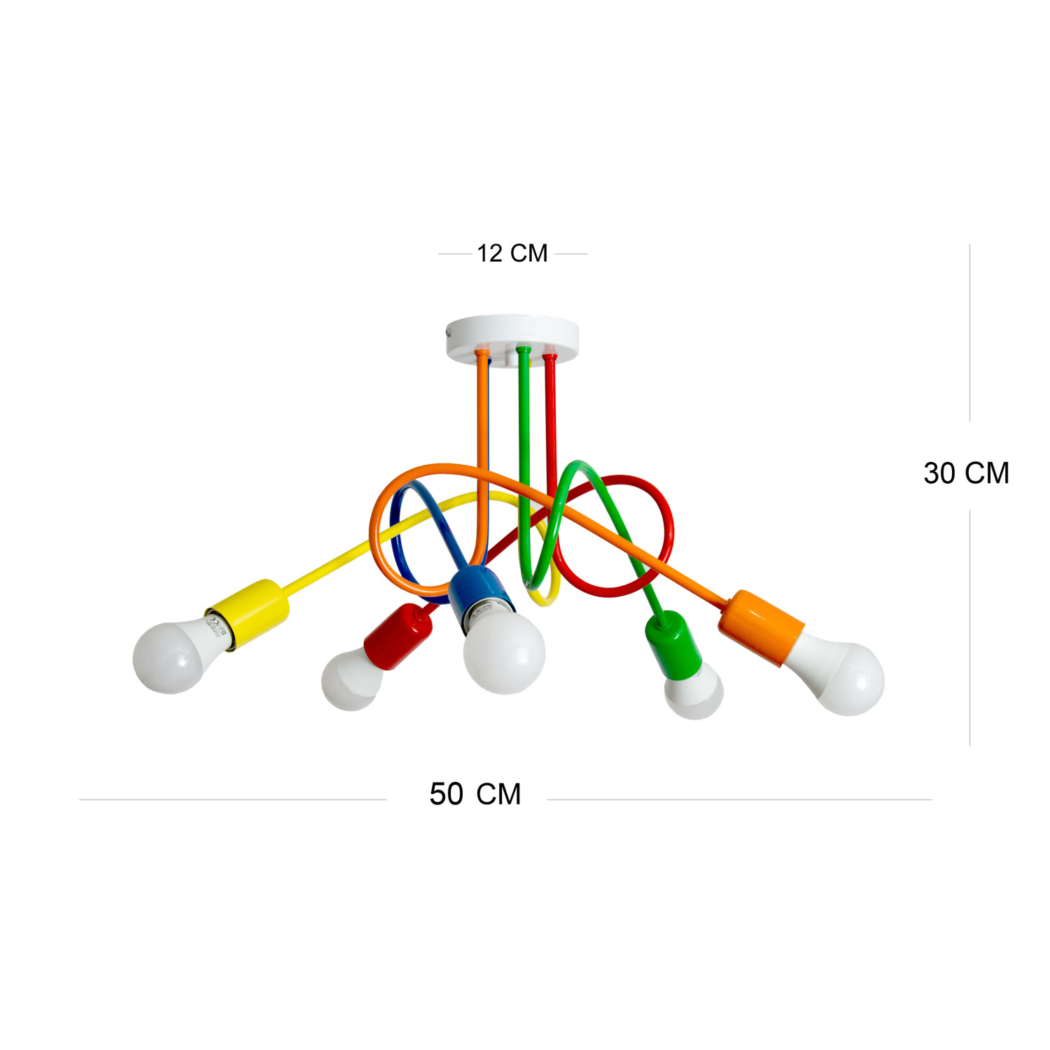 Pendant lamp 1001/5MX1 MONDO 5 MIX1, 5xE27/60W, orange foto2