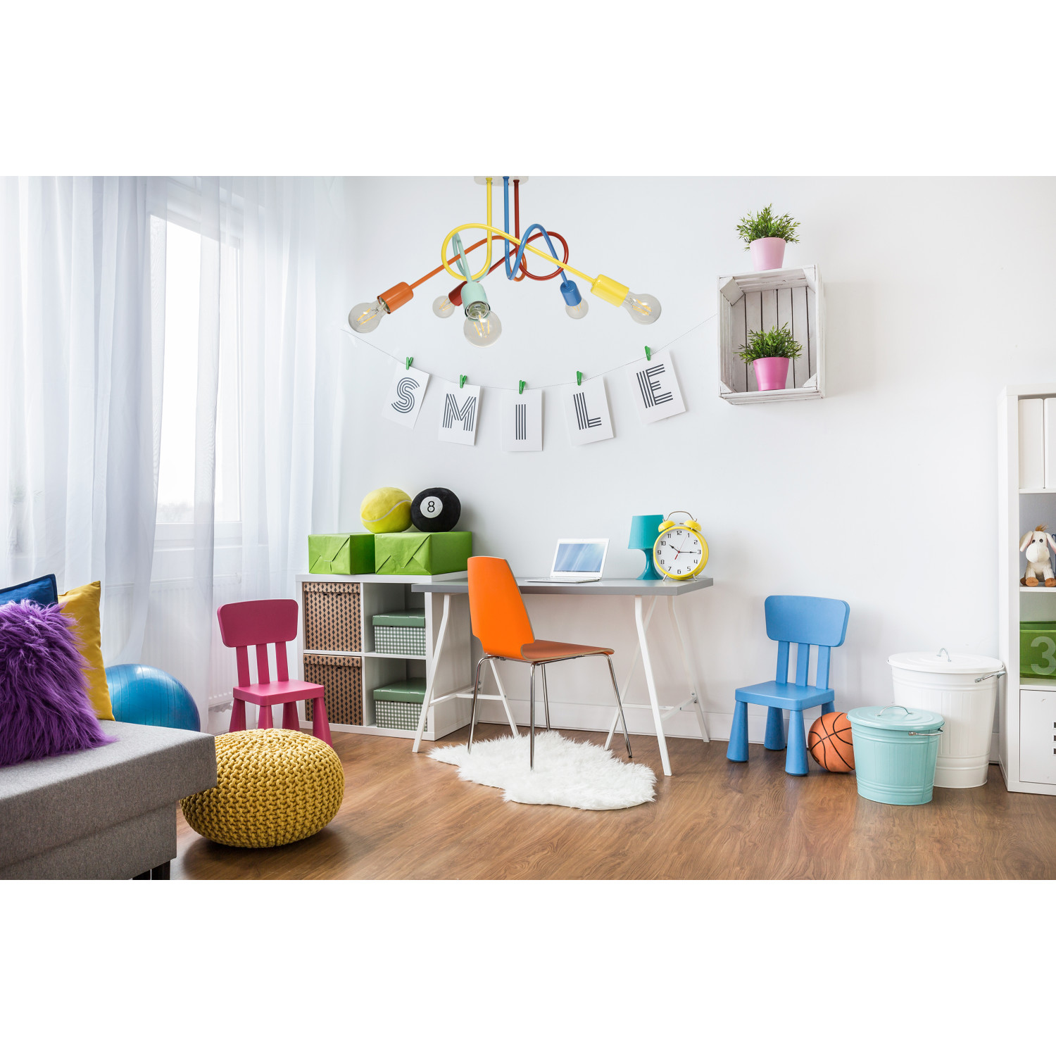 Moderní Pětiramenné Závěsné Svítidlo LED v Pastelových Barvách 1001/5MX4 MONDO foto3