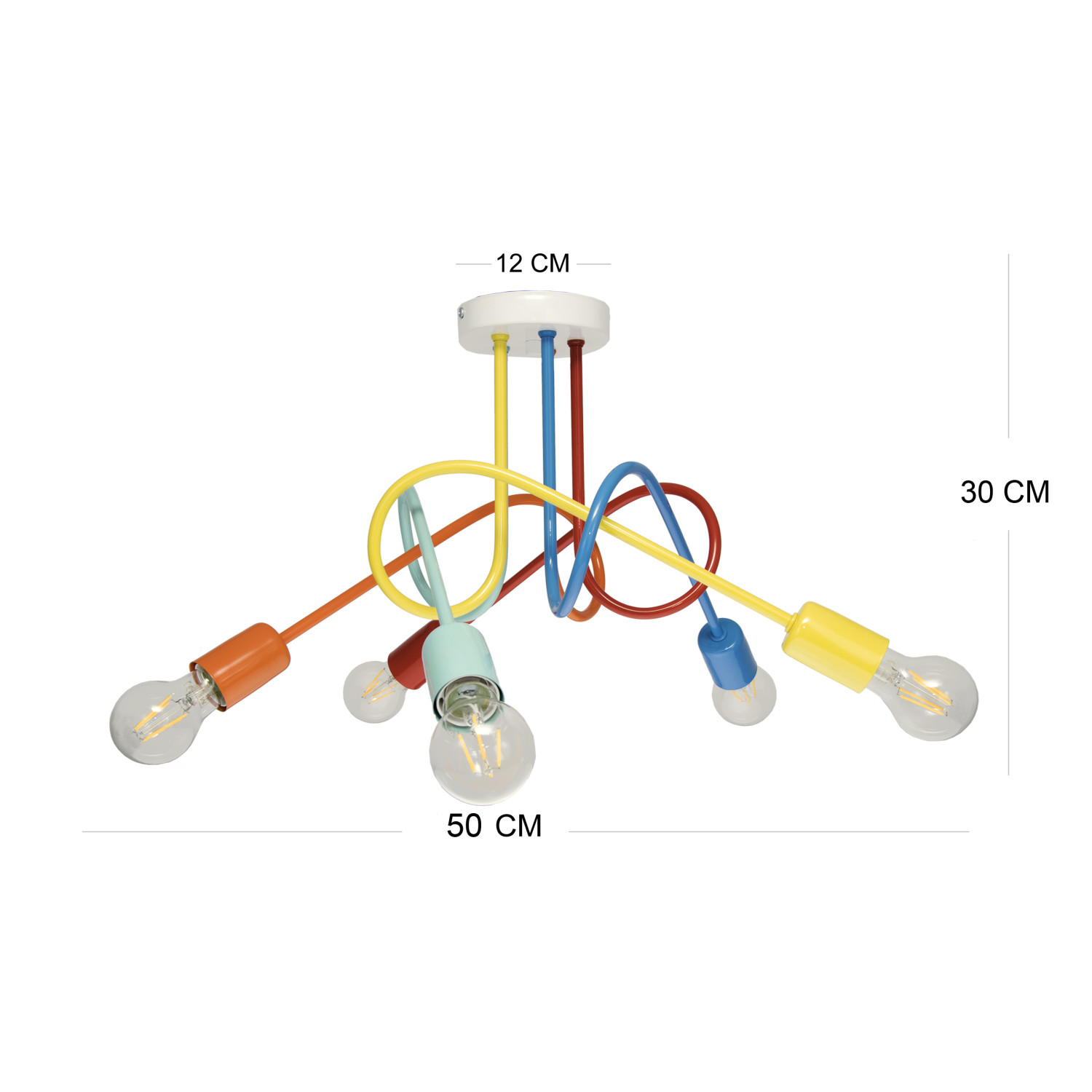 Moderní Pětiramenné Závěsné Svítidlo LED v Pastelových Barvách 1001/5MX4 MONDO foto2