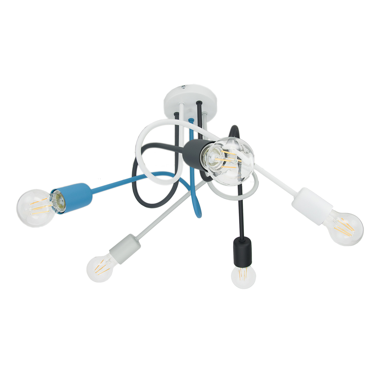 Pendant lamp 1001/5MX5 MONDO, 5 x E27 Max 60W, turquoise, gray, black, white, graphite foto3