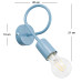 Nástěnné moderní kovové světlo v jasné modré pastelové barvě 1001/1PN MONDO, 1xE27/60W, foto3