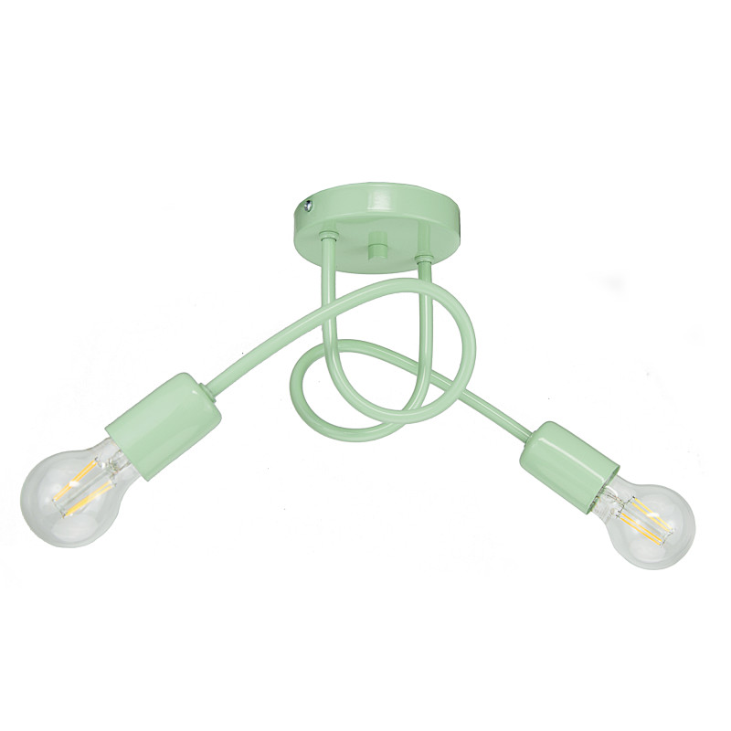 Moderní seledynová pastelová lampa se dvěma žárovkami 1001/2PS MONDO