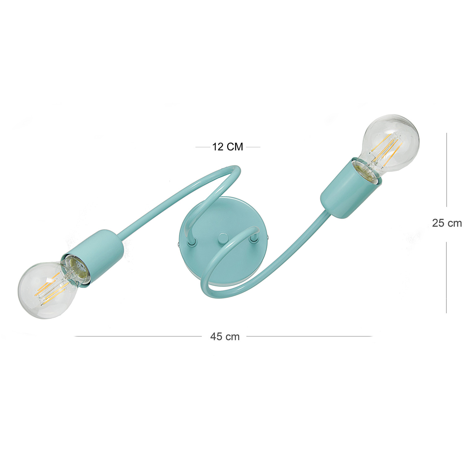 Pendant lamp 1001/2PT MONDO, 2xE27/60W, turquoise pastel foto7