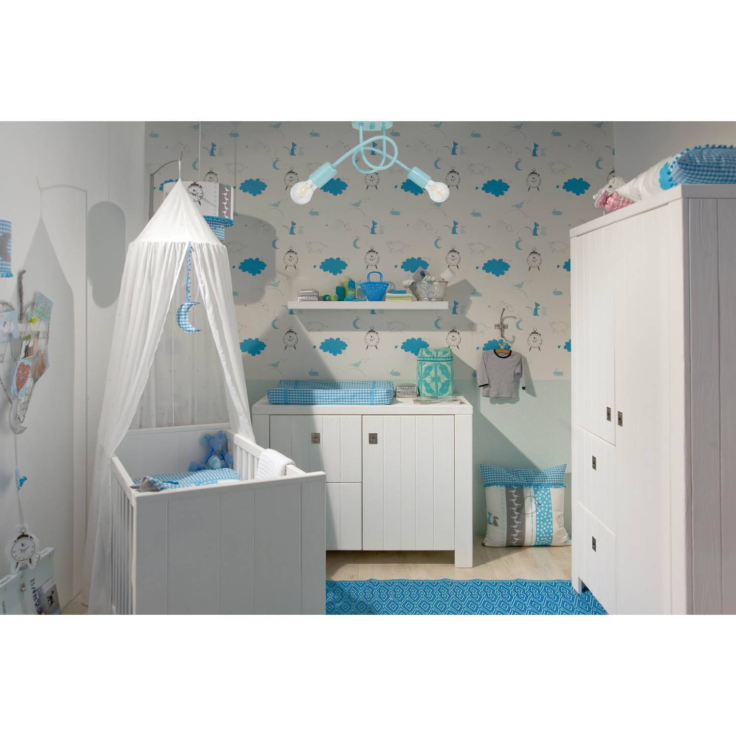 Pendant lamp 1001/2PT MONDO, 2xE27/60W, turquoise pastel foto2