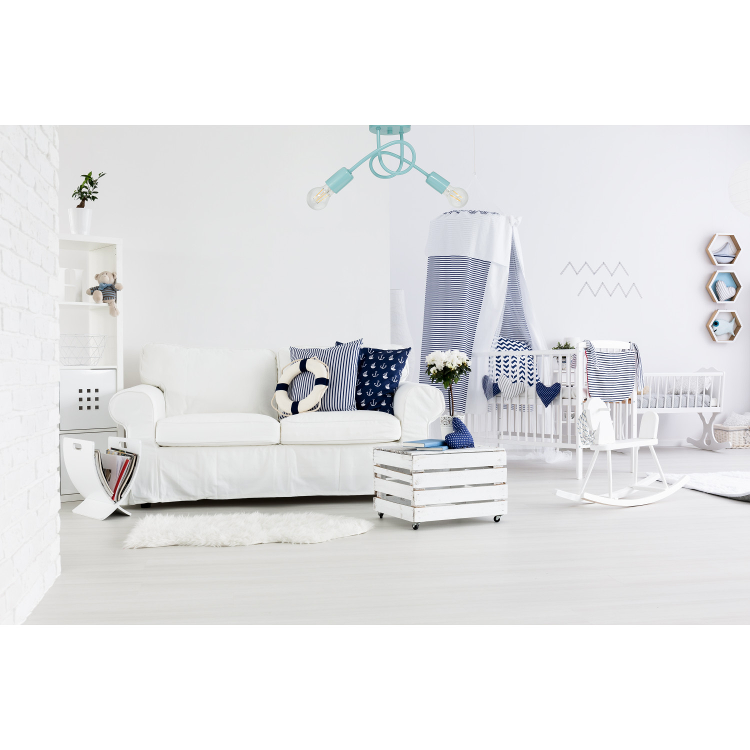 Pendant lamp 1001/2PT MONDO, 2xE27/60W, turquoise pastel foto3